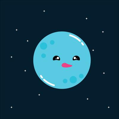 Planet character cute