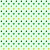 Seamless star pattern isolated on light green background. vector