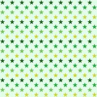 Seamless star pattern isolated on light green background. vector