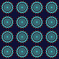 Seamless pattern, abstract background, line art circles in ethnic style. vector