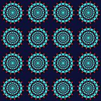 Seamless pattern, abstract background, line art circles in ethnic style. vector