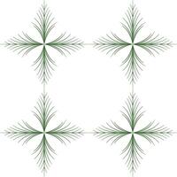 Seamless pattern, abstract background, green leaf lines vector