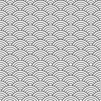 Fish scale line isolated on white background. tiled lines mermaid tail pattern for decoration vector
