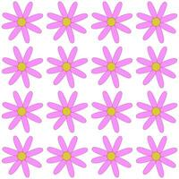 seamless pattern with pink flowers vector