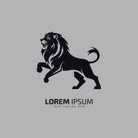 Lion Silhouette Graphic Logo on White Background. vector