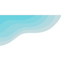 Blue sea with waves isolated on transparent background png