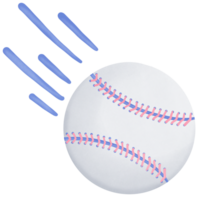 Blue and pink baseball ball isolated on transparent background png