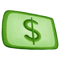 grön dollar pengar och symbol isolerat på transparent bakgrund png