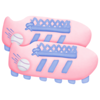 Blue and pink baseball shoes isolated on transparent background png