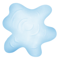 a cartoon blue water splash isolated on transparent background png