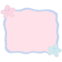 Pastel picture frame with star isolated on transparent background png