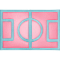 blue and pink soccer stadium isolated on transparent background png