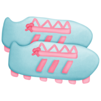 azul y rosado fútbol Zapatos aislado en transparente antecedentes png