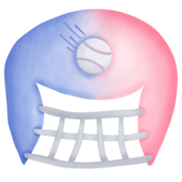 bleu et rose base-ball casque isolé sur transparent Contexte png