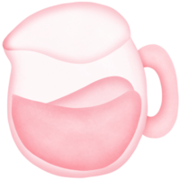 Water in a pink jug isolated on transparent background png