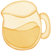 Water in a yellow jug isolated on transparent background png