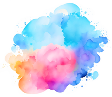 en färgrik vattenfärg bläck färga bakgrund element ai generativ png