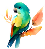 tropical acuarela loro ai generativo png