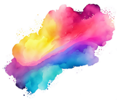 kleurrijk regenboog plons ai generatief png