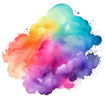 vattenfärg regnbåge textur stänk bakgrund ai generativ png