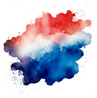 patriotisk röd vit och blå textur stänk ai generativ png