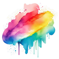 acquerello arcobaleno struttura spruzzo sfondo ai generativo png
