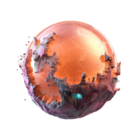 Generative AI, PNG alien fantasy beautiful planet