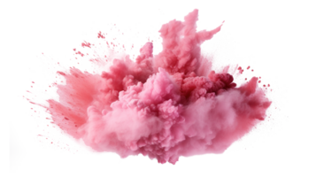 Generative AI, PNG light pink sand and powder with splashes