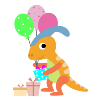 dinosauro festa clipart. contento dino png