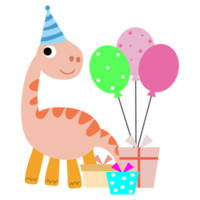 dinosauro festa clipart. contento dino png