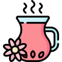 rojo té ilustración diseño png