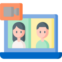 video call illustration design png