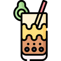 bubble tea illustration design png