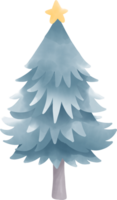 Navidad árbol acuarela elemento png