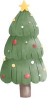 Navidad árbol acuarela elemento png