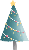 Natale albero acquerello elemento png