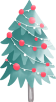 Noël arbre aquarelle élément png