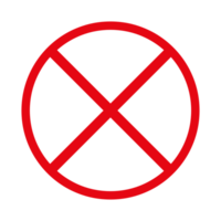Red cross sign on transparent background png