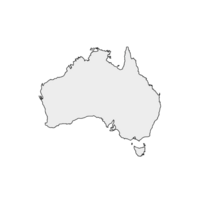 Australia map on tranparent background png