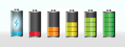 Battery charge design. Full charge energy for mobile phone. Accumulator indicator vector icon of power level.