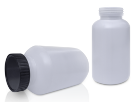 White plastic bottle, transparent background png