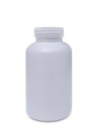 White plastic bottle, transparent background png