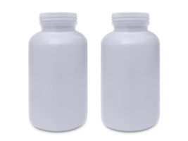 White plastic bottle, transparent background png