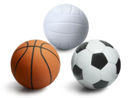 volleybal. bal en basketbal, transparant achtergrond png