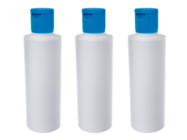 White plastic bottle Blue cap. transparent background png