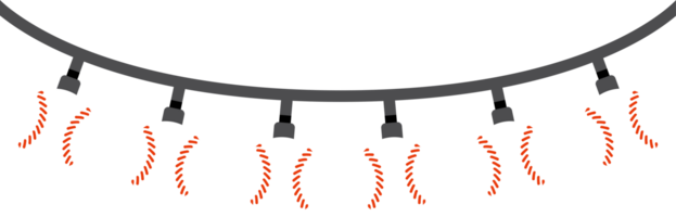 Baseball Farbe hängend Dekoration Illustration png