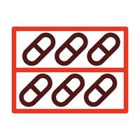 General Medicines Thick Line Two Color Icons For Personal And Commercial Use. vector