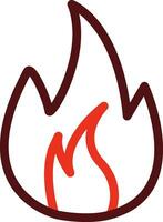 Flame Glyph Two Color Icon For Personal And Commercial Use. vector