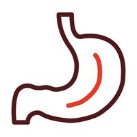 Gastroenterology Thick Line Two Color Icons For Personal And Commercial Use. vector