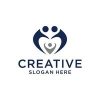 Health and community logo design concept vector